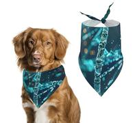 DNA Bandanas à double hélice pour chien pour nourrir et toiletter, bavoirs triangulaires lavables pour animaux domestiques pour chats et chiens