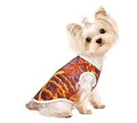 DNA Chain - Chemise pour chien avec impression photo pour petits chiens, t-shirt extensible, léger, sans manches, gilet rayé