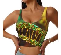 DNA Chain Photo Print Gilet de Sport Femme Casual Summer Athletic Top Dos en U Bon pour le Fitness, Noir , XL