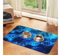 DNA Chain Photo Print Pet Food Mat Absorbant Antidérapant PU Cuir Tapis d'alimentation pour Chiens Chats Fond en Caoutchouc