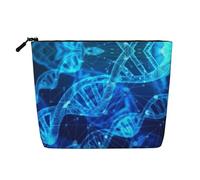 DNA Chain Photo Une trousse de maquillage de voyage polyvalente, idéale pour les routines quotidiennes et les voyages d'affaires, Noir , Taille unique, Trousse de toilette