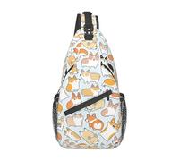DNA Chain Sac à dos élégant Oblique poitrine Sac à dos Loisirs Petit sac pour Voyage Travail Casual, chien, Rozmiar uniwersalny