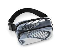 DNA Chain Sac banane avec sangle réglable pour sports de plein air randonnée Blanc 20 x 13 cm
