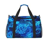 DNA Chain Sac de voyage à main pour photo - Grand sac fourre-tout réutilisable, parfait pour les activités de plein air, le sport, le camping et les courses, noir, One Size