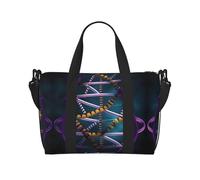 DNA Chain Sac de voyage polyvalent pour femme - Sac de voyage spacieux pour voyage, sac de sport pour homme, noir, One Size