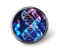 DNA Genetic Helix Badge rond en métal personnalisé pour vêtements, sacs, chapeaux, broches imprimées humoristiques, accessoires de décoration de fête, accessoires pour homme et femme