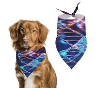 DNA Genetic Helix Bandana en coton doux lavable au quotidien en été durable pour chiens et chats de petite, moyenne et grande taille