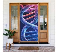 DNA Genetic Helix Couverture de porte décorative à suspendre pour porte d'entrée, fond photo, fond de photo, décoration saisonnière, panneau de porche pour intérieur ou extérieur, jardin, vacances