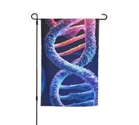 DNA Genetic Helix Drapeau de jardin 30,5 x 45,7 cm pour printemps, été, automne, hiver, drapeaux saisonniers double face, bannière d'extérieur et d'intérieur pour décoration de maison