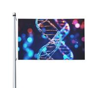 Dna Genetic Helix Drapeau de jardin de bienvenue 90 x 150 cm Ne se décolore pas Double face Maison cour Bannière Décoration pour cour, porche, pelouse