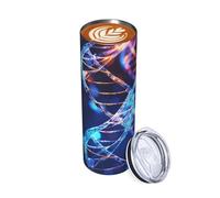 DNA Genetic Helix Gobelet à café de voyage isotherme à double paroi en acier inoxydable de 591 ml pour boissons chaudes et froides, réutilisable, tasse à thé glacé, cadeau pour homme et femme