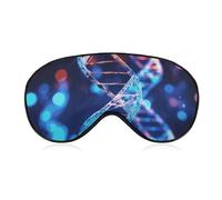 DNA Genetic Helix Masque de sommeil doux et confortable avec sangle réglable pour homme et femme