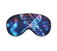 DNA Genetic Helix Masque de voyage occultant pour les yeux pour dormir en avion avec sangle réglable pour homme et femme