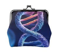 Dna Genetic Helix Petit porte-monnaie en cuir pour femme avec fermeture à baiser
