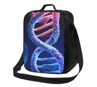 DNA Genetic Helix Sac à déjeuner isotherme réutilisable et étanche pour homme et femme pour le travail, les voyages et l'extérieur
