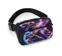 DNA Genetic Helix Sac banane pour homme et femme - Grand sac de poitrine avec sangle réglable pour l'extérieur, l'entraînement, les voyages, la course décontractée, DNA Genetic Helix, 20 x 13 cm,