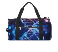 DNA Genetic Helix Sac de sport pour homme et femme avec compartiment pour chaussures et compartiment humide, sac de voyage pour la natation, le fitness, l'entraînement, le sport, style 2, taille