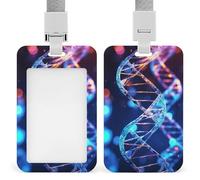 DNA Genetic - Porte-badge hélix avec cordon amovible, étanche, protecteur vertical pour carte d'identité, porte-nom, porte-nom, pour infirmière, enseignant, bureau, femme et homme