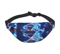 DNA Genetic Sac banane imperméable avec 3 poches à fermeture éclair pour course à pied et voyage, noir, taille unique, tendance, noir, taille unique, Noir , Taille unique, Mode