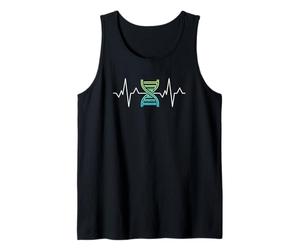 DNA Genetics Heartbeat Double Helix EKG Pulse Science Humoristique Débardeur
