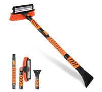 DNA MOTORING Outils 00376 Brosse à Neige séparable 3 en 1 avec raclette et grattoir à Glace pour Voitures, VUS, camions, Pare-Brise fenêtre, Outil de déneigement Extensible, Outils 00376