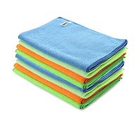 DNA MOTORING TOOLS-00257 Lot de 12 Serviettes de Nettoyage en Microfibre pour Nettoyage de Voiture, Cuisine, 30,5 x 40,6 cm, Jaune, Orange, Bleu, Vert