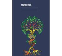 DNA Tree of Life with Vibrant Roots and Green Leaves on Dark Navy Cover: Unique Science and Nature Fusion