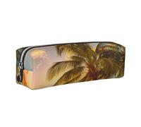 DNBCLEZK Belle trousse à crayons en cuir de qualité supérieure avec fermeture éclair lisse et tirette en métal durable, imprimé complet, organiseur de papeterie pour l'école et le bureau, Argenté