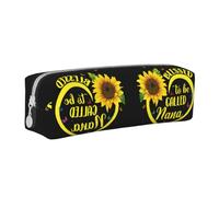 DNBCLEZK Blessed to Be Called Trousse à crayons en cuir personnalisée avec motif tournesol pour filles et garçons, blanc, Taille unique, Organiseur de sac