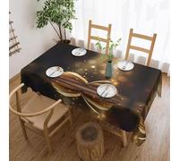 DNBCLEZK Book Under The Light Nappe carrée en polyester imperméable avec bord en dentelle - Tissu infroissable et lavable pour table de salle à manger - 137 x 183 cm