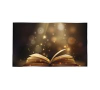 DNBCLEZK Book Under The Light Serviette en polycoton 69,5 x 40,6 cm, impression sur un seul côté, fibre ultra fine sur le devant et dos en coton, séchage rapide, absorbante