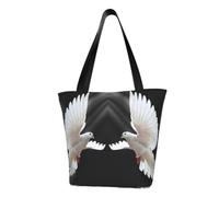 DNBCLEZK Flying Dove Sac fourre-tout imprimé pour femme, grande capacité, tissu polyester avec rembourrage en mousse, poche intérieure de sécurité