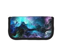 DNBCLEZK Grande trousse à crayons en toile pour filles et garçons avec impression 3D - Motif univers graphique, Noir , Taille unique, Organiseur de sac