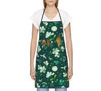 DNBCLEZK Grass And Dove Tablier professionnel unisexe anti-salissure avec poche en polyester imprimé complet pour cuisine, barbecue, café, hôtel, usage commercial