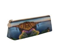 DNBCLEZK Ireland Outdoors - Trousse à crayons pour filles et garçons, motif comté de Clare The Cliffs, sac de rangement personnalisé en cuir imprimé, blanc, Taille unique, Organiseur de sac