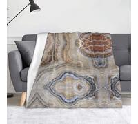 DNBCLEZK Onyx Stone Couverture polaire en flanelle ultra douce, légère, chaude, anti-boulochage, parfaite pour canapé, camping, voyage Bleu pâle 152,4 x 127 cm