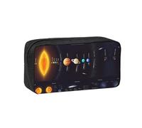 DNBCLEZK Plant System Jupiter Trousse simple de grande capacité avec impression complète, tissu Oxford 600D, durable, robuste, fermeture éclair lisse, porte-stylos pour l'école, le bureau, les voyages