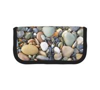DNBCLEZK Pretty Stones Grande trousse à crayons en toile pour filles et garçons, impression personnalisée, Noir , Taille unique, Organiseur de sac