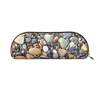 DNBCLEZK Pretty Stones - Trousse à crayons en cuir pour filles et garçons, jolie trousse à crayons personnalisée, Argenté., Taille unique, Organiseur de sac