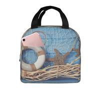 DNBCLEZK Sac à déjeuner isotherme en coquillages avec couche d'aluminium et de graisse, étanche, tissu Oxford imperméable