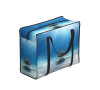 DNBCLEZK Tiger Fish Grand sac fourre-tout avec impression artistique, tissu Oxford résistant à l'eau, poignées de transport robustes (28 cm)