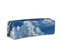 DNBCLEZK Trousse à crayons mignonne en cuir d'agneau avec un lion sur les nuages, fermeture éclair lisse de qualité supérieure, tirette en métal durable, organiseur de papeterie de designer imprimé