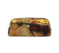 DNBCLEZK Trousse à crayons personnalisable en cuir avec fermeture éclair, motif imprimé complet pour l'école et le bureau (motif personnalisé), Argenté., Taille unique