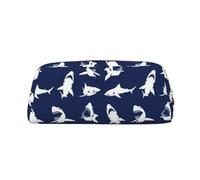 DNBCLEZK Trousse à crayons personnalisable en cuir avec fermeture éclair - Motif poissons de mer - Pour l'école et le bureau (motif personnalisé), doré, Taille unique