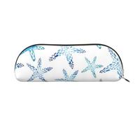DNBCLEZK Trousse à crayons semi-circulaire avec motif imprimé complet, cuir PVC de qualité supérieure avec doublure en polyester, doré, One Size, Organiseur de sac