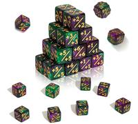 Dncvb 24 Pièces Compteur de Dés, Magic The Gathering Dés, Dés de Jeton, Dés de Fidélité, Compatible avec MTG, GCC, pour Divers Jeux de Table, Fêtes, Réunions Famille