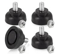 Dncvb 4 Stück Gummifüße Schraubbar, Stellfuss M8 x 35 mm Maschinenfüße Verstellbare Möbelfüße, Feuchtigkeitsbeständig und Rutschfest, Reduzieren Effektiv Geräusche, Geeignet für Möbel, Geräte