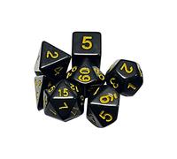 DND-Dice Jeu de dés polyédriques en acrylique à bord tranchant pour jeux de rôle et jeux de rôle D&D Plateau à dés verts avec cordon de serrage