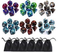 Dnd Lot De 6 Dés Polyédriques D&d Avec D20 D12 D10 D% D8 D6 D4 Compatible Avec Jeux De Rôle Donjons Et Dragons Jeux De Rôle Rpg Mtg (42 Pièces)