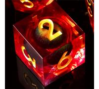 DND Lot de 7 dés en résine polyédrique œil de dragon D&D à bords tranchants D&D pour donjons et dragons Pathfinder RPG MTG Pathfinder D4 D6 D8 D10 D% D12 D20